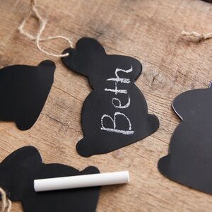 Bunny Chalkboard Tag